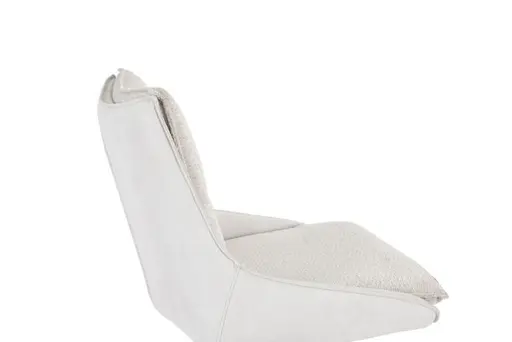 Stuhl MANDY - drehbar, Stoff, Silbergrau