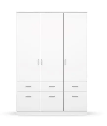 Drehtürenschrank ROYAN- B ca. 136 cm, Weiß