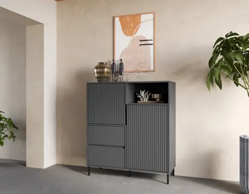 Highboard - B ca. 106 cm, Anthrazit