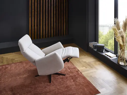 Sessel - Relaxfunktion, Stoff, Beige