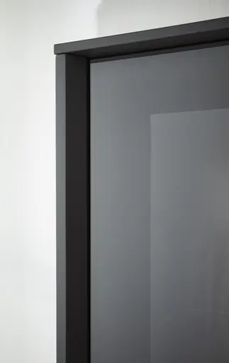 Wohnwand Parano - Lack Anthrazit, Nussbaum Satin