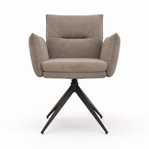 Armlehnstuhl Coscino - Stoff, Grau