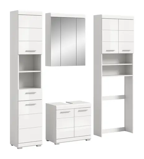 Badblock - 4-teilig, Weiß, Weiß Hochglanz