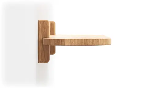 Wandregal Signe - B ca. 78 cm, Asteiche massiv, Geölt