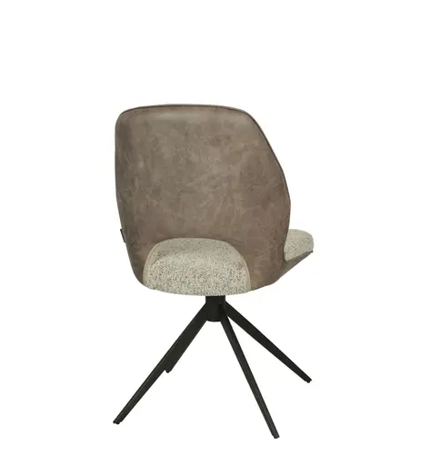 Stuhl MAILE - drehbar, Stoff, Braun