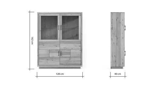 Highboard Hartford - Eiche massiv