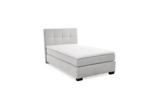 Boxspringbett JILA- Ligefläche ca. 120x200 cm, Stoff, Beige