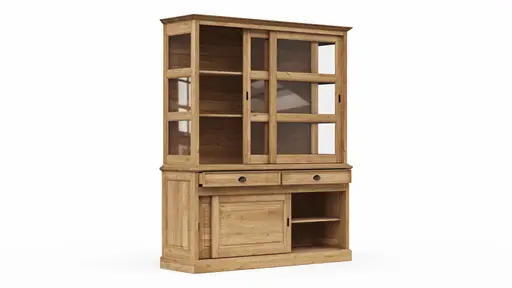 Buffetschrank Louisiana - mit Schiebetüren, Wildeiche teilmassiv, geölt