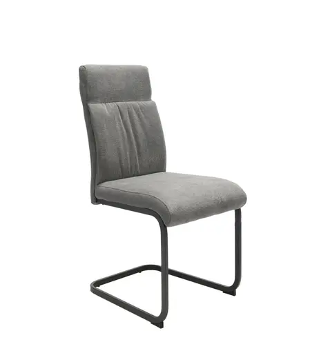 Freischwinger MAIDA - Stoff, Silberfarben