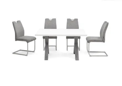 Freischwinger MERVE - Stoff, Grau