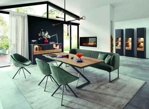 Polsterbank - Breite ca. 280 cm, Stoff, Khaki