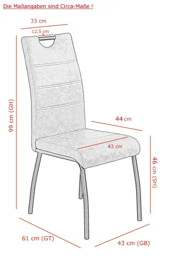Stuhl - Microfaser, Vintage Anthrazit