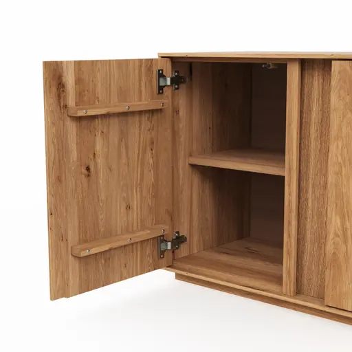 Mediaboard Saratoga - Wildeiche massiv, natur geölt