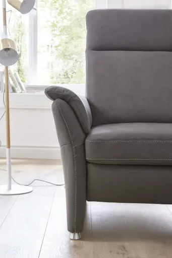 Sofa Arima H - 2-Sitzer inkl. Relaxfunktion (motorisch), Stoff, Dunkelbraun