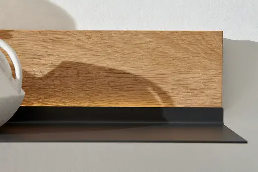 Wohnwand Tucson - inkl. Beleuchtung, Wildeiche massiv