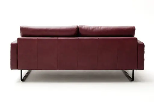 Sofa - 3-Sitzer, Leder, Rot
