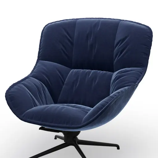 Sessel Unn - Stoff, Indigo