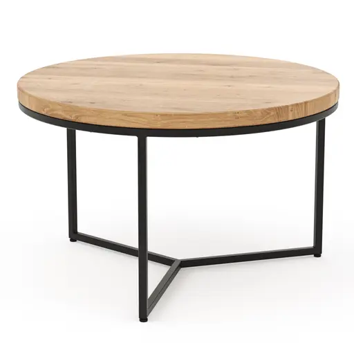 Couchtisch Farmingdale - LBH ca. 85x85x52 cm, Eiche massiv, natur geölt