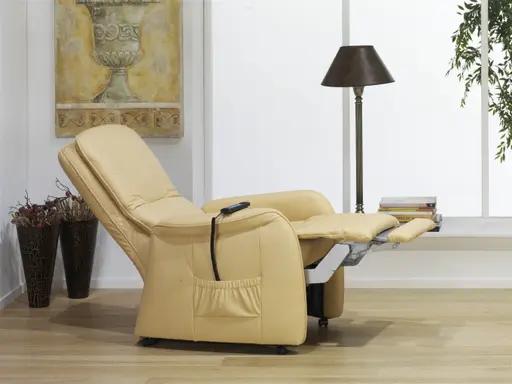 Fernsehsessel EM Frankfurt - Relaxfunktion (1-motorisch), Leder, Honig