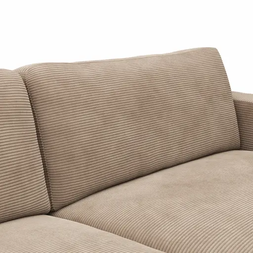 Megasofa Juni Lounge - B ca. 252 cm, Cord, Taupe