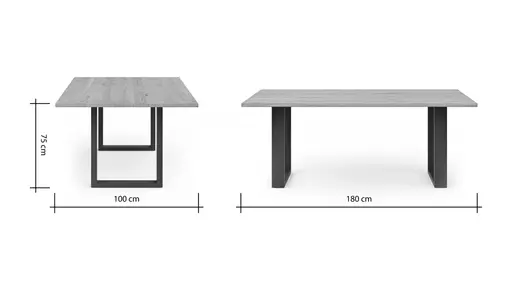 Esstisch Phoenix - LB ca. 180x100 cm, Eiche massiv