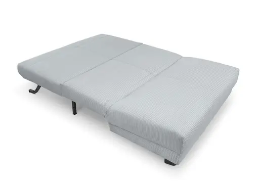 Schlafsofa EASY Optik A - 2-Sitzer ohne Armlehne, 140 cm inkl. Schlaffunktion, Cord, Hellblau