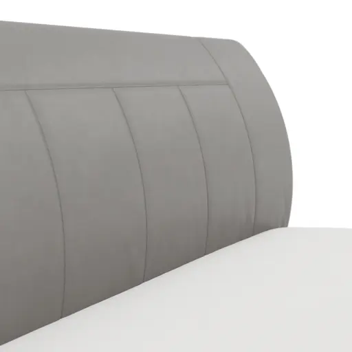 Bett Marbella - Liegefläche ca. 180x200cm, Melamin, Kunstleder, Grau