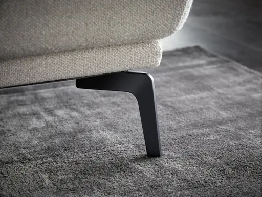 Ecksofa Amadena - 2-Sitzer mit Ecke rechts inkl. Relaxfunktion motorisch, Sitzvorzug und Kopfteilverstellung, Stoff, Creme