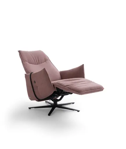 Relaxsessel Marsala - Relaxfunktion (motorisch), Stoff, Altrosa