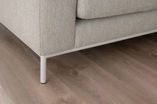 Ecksofa Solano - Longchair Links mit 2,5-Sitzer, Boucle, Natur