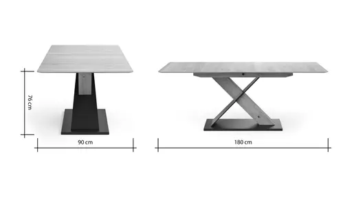 Esstisch Dinner - verlängerbar, LB ca. 180x90cm, Eiche furnier