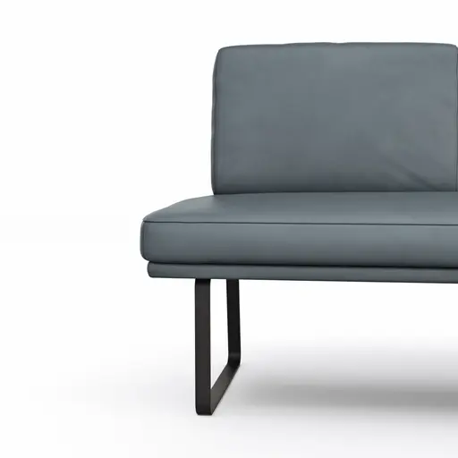 Bank Valloni - B ca. 221 cm, mit Rückenlehne, Leder, Hellblau