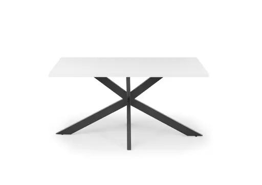 Esstisch - LB ca. 160x90 cm, Weiß, Schwarz