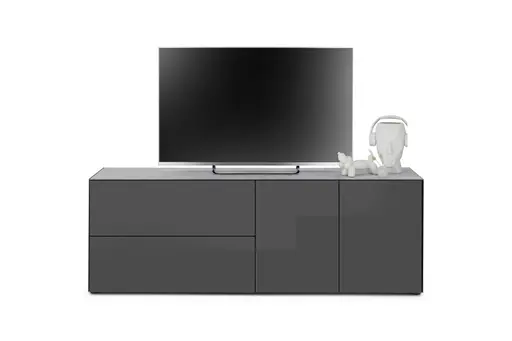 Lowboard - B ca. 181 cm, Anthrazit, Keramikoptik