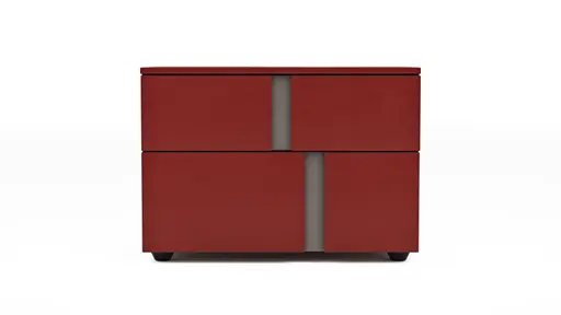 Nachttisch Loretto - Lack matt, Bordeaux