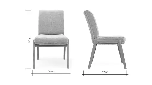 Stuhl Flore 2 - Stoff, Beige