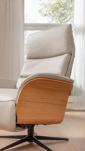 Relaxsessel Amila - Größe L, inkl. 4-motorischer Relaxfunktion und Aufstehhilfe, Leder, Silbergrau