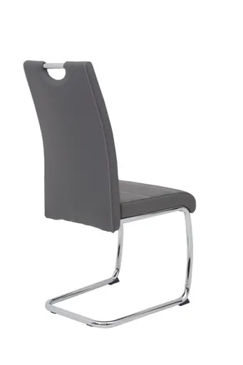 Freischwinger - Kunstleder, Grau