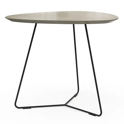 Ecktisch Fano - LBH ca. 59x50x50 cm, HPL Laminat, Grau