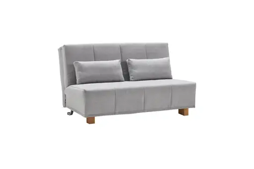 Schlafsofa EASY DELUXE - 2-Sitzer, 120 cm inkl. Schlaffunktion, Stoff Hellgrau