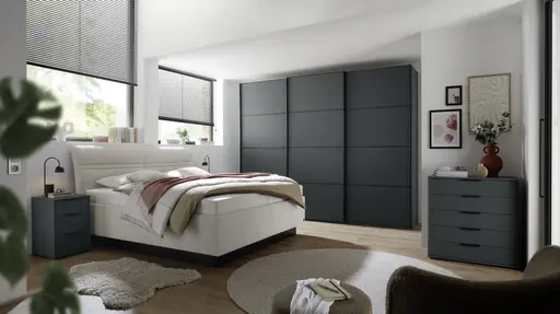 Polsterbett EM Select - mit Lattenrost, ohne Matratzen , Liegefläche ca. 180x200 cm, Stoff, beige