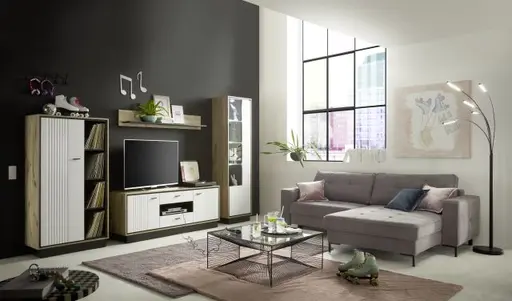 Couchtisch- LB ca. 80x80 cm, Stahl pulverbeschichtet, Glas, Schwarz