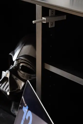 Highboard Edge -  Schwarz, Gebeizt