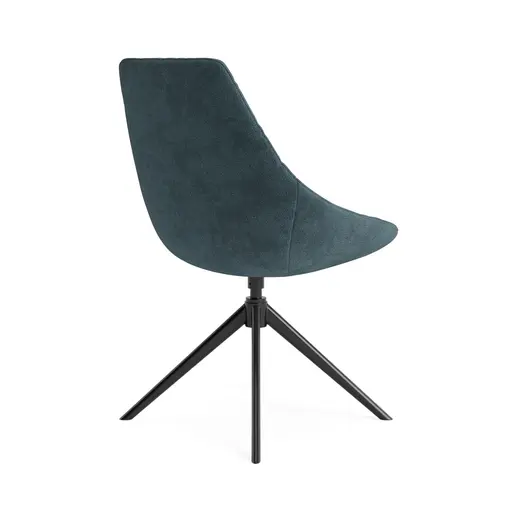 Stuhl Pegara Plus - Drehbar, Stoff, Petrol