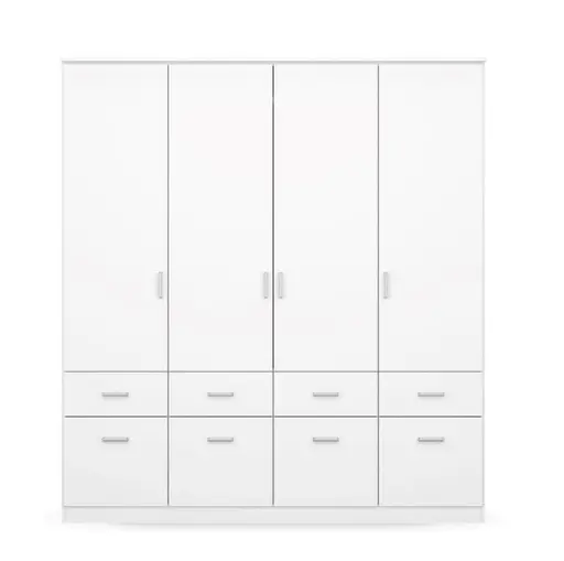 Drehtürenschrank ROYAN- B ca. 181 cm, Weiß