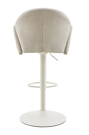 Barhocker - drehbar, höhenverstellbar, Stoff, Beige
