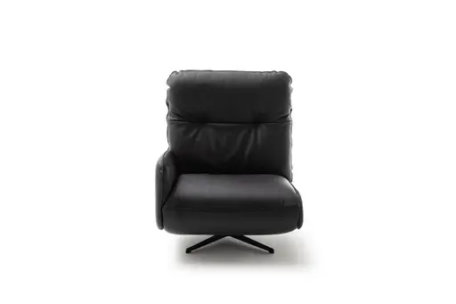 Loungesessel Lovere - Leder, Schwarz, Armlehne links