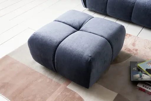 Hocker Hedda - Stoff, Dunkelblau