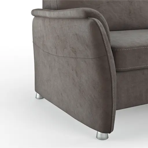 Sofa Arima  H - 2,5-Sitzer inkl. Sitzvorzug (motorisch) und Armlehnen verstellbar, Stoff, Dunkelbraun