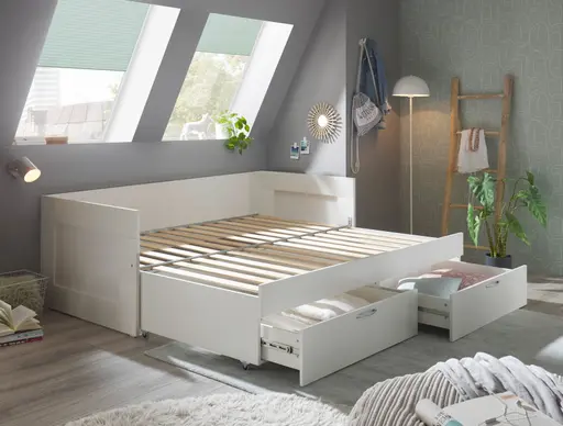 Funktionsbett- Liegefläche ca. 90x200 cm, Weiß